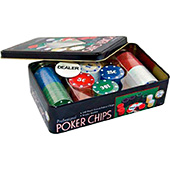 Фотография Набор для покера на 100 фишек (металл. коробка) [=city]